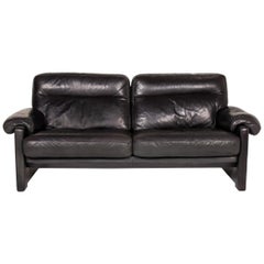 De Sede DS 70 Leather Sofa Dark Green Green Three-Seat Couch