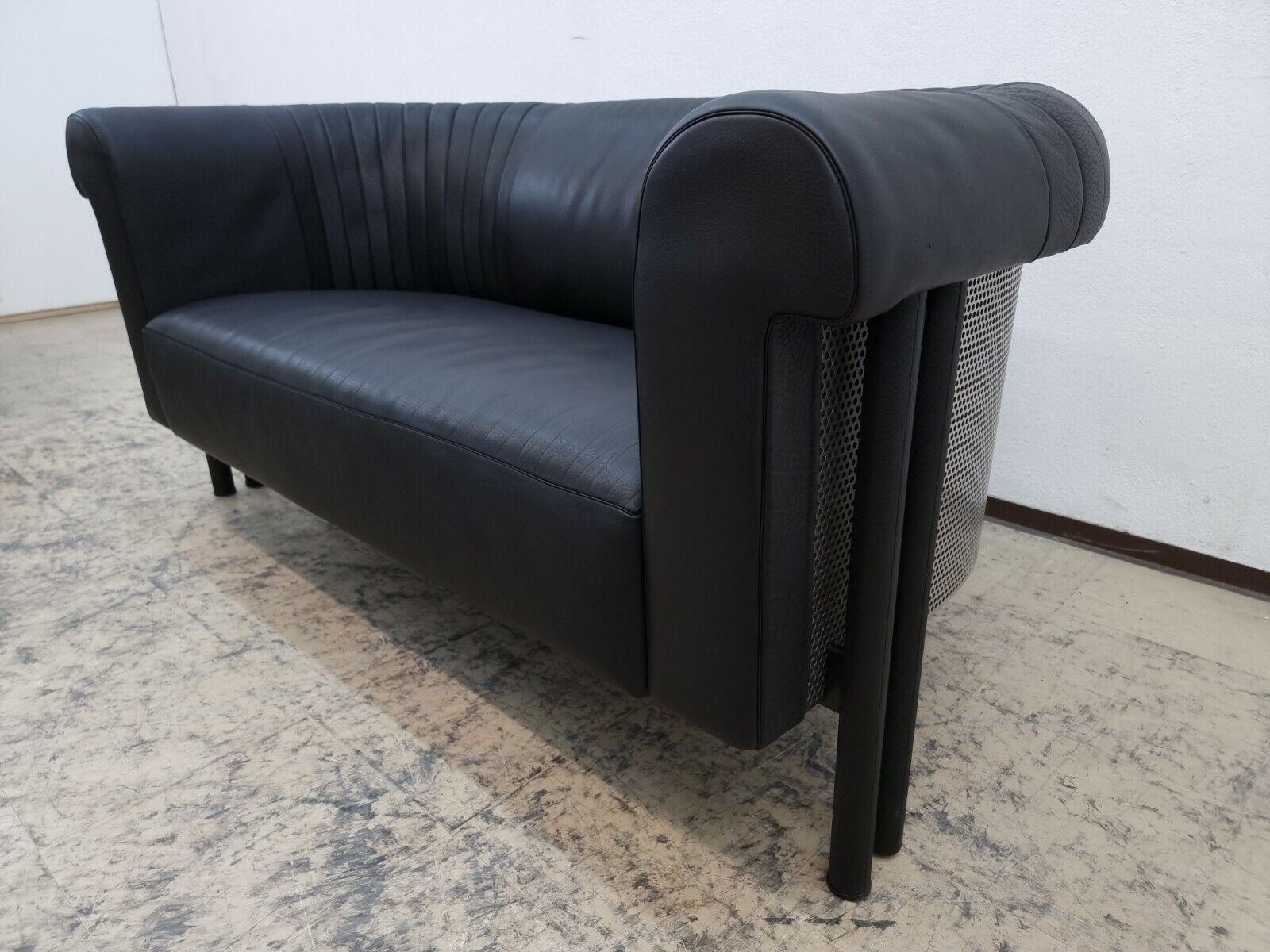 De Sede ds 700 Zweisitzer Designersofa Echtledersofa  schwarz Swissmade Vinatge in vendita 3