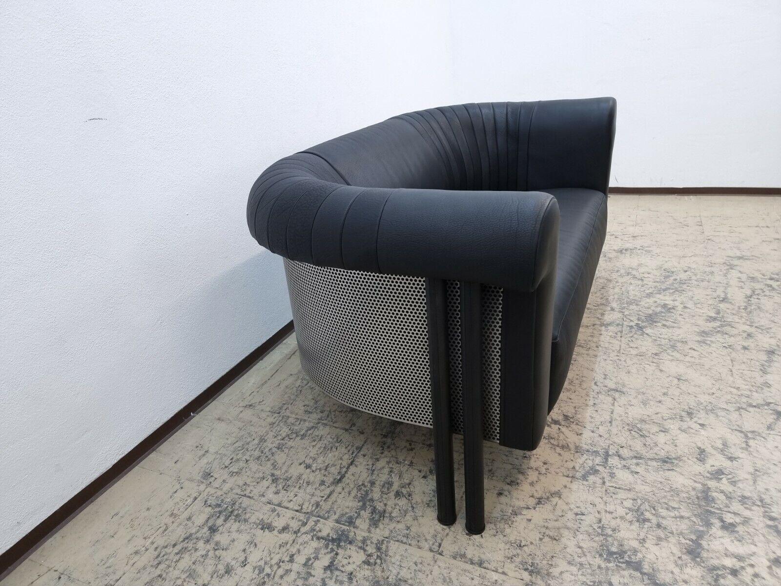 De Sede ds 700 Zweisitzer Designersofa Echtledersofa  schwarz Swissmade Vinatge in vendita 4
