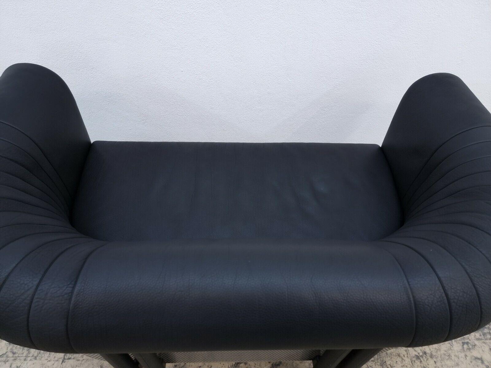 Bauhaus De Sede ds 700 Zweisitzer Designersofa Echtledersofa  schwarz Swissmade Vinatge in vendita