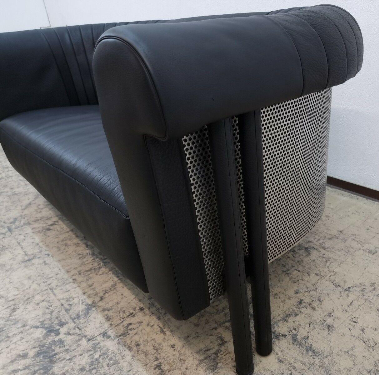 Svizzero De Sede ds 700 Zweisitzer Designersofa Echtledersofa  schwarz Swissmade Vinatge in vendita