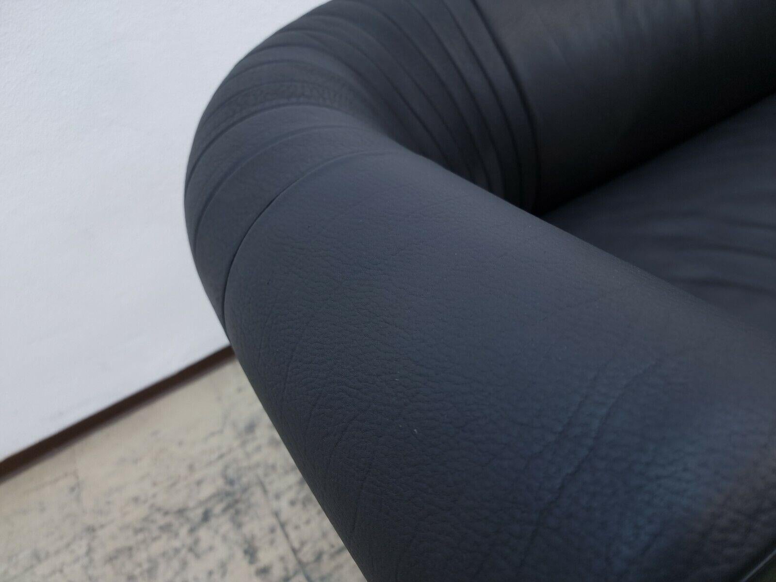 Metallo De Sede ds 700 Zweisitzer Designersofa Echtledersofa  schwarz Swissmade Vinatge in vendita