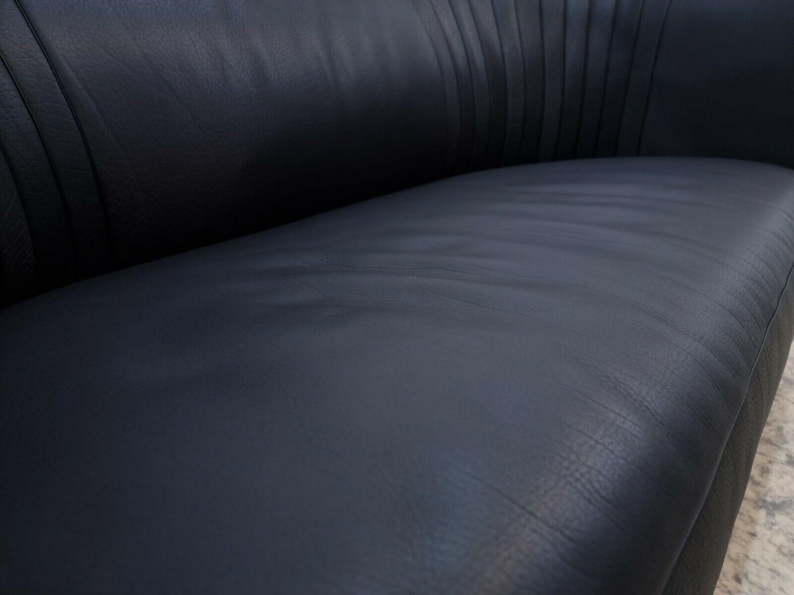 De Sede ds 700 Zweisitzer Designersofa Echtledersofa  schwarz Swissmade Vinatge in vendita 1