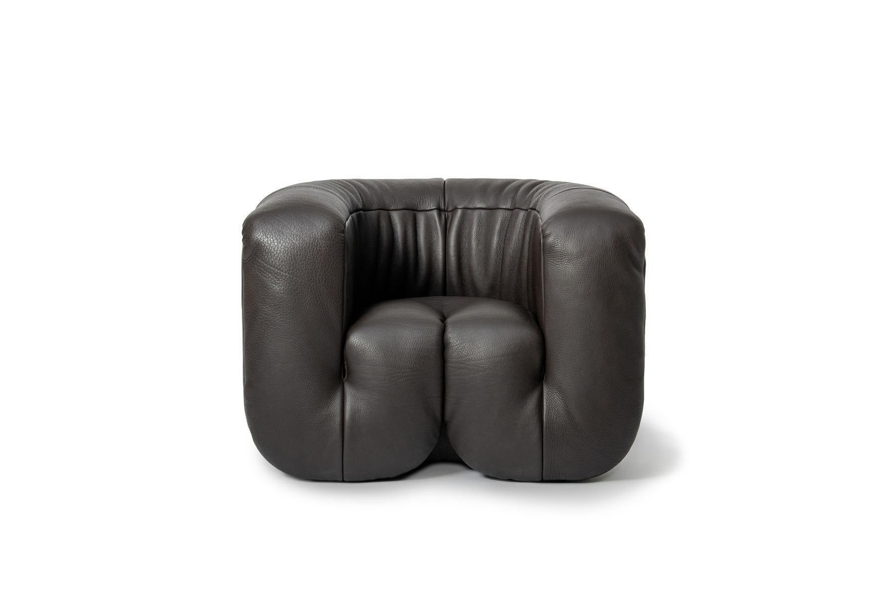 Modern De Sede DS-707 Armchair in Black Club Leather Upholstery by Philippe Malouin For Sale