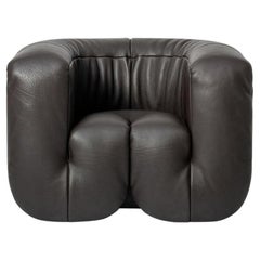 De Sede DS-707 Armchair in Black Club Leather Upholstery by Philippe Malouin