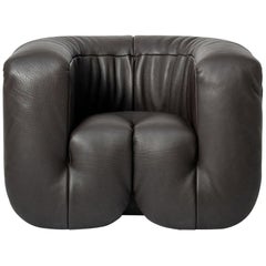 De Sede DS-707 Armchair in Black Club Leather Upholstery by Philippe Malouin