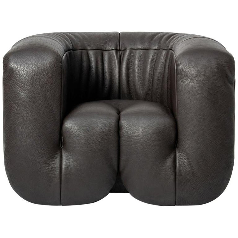 Philippe Malouin for de Sede DS-707 armchair in black leather, new