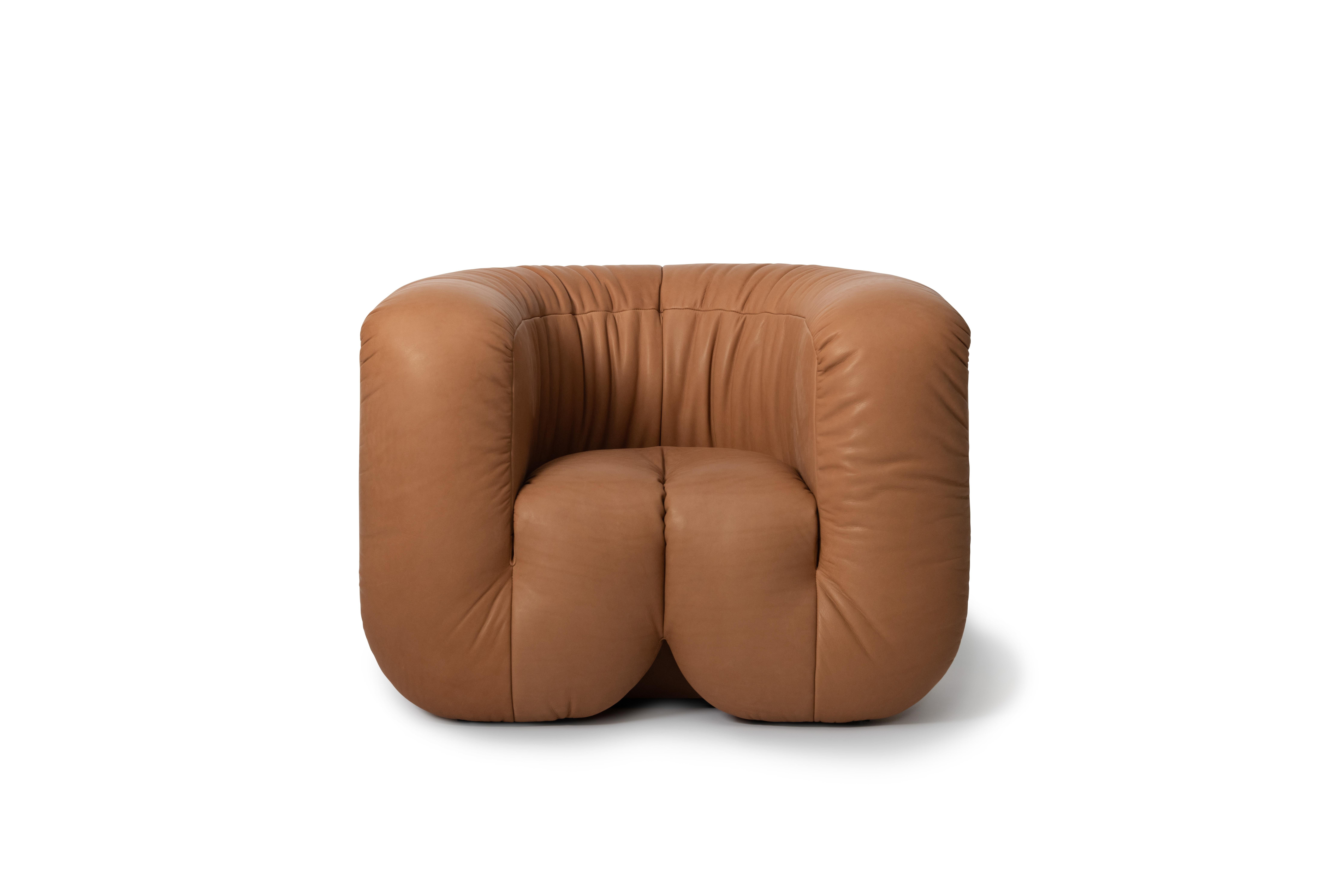 Contemporary De Sede DS-707 Armchair in Brown Naturale Leather Upholstery by Philippe Malouin For Sale