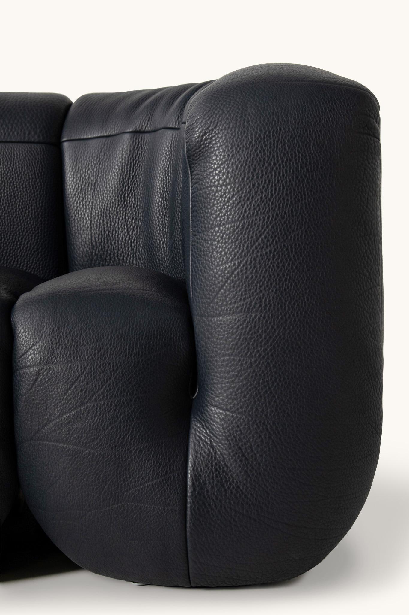 Moderne Canapé De Sede DS-707 en tissu de cuir Club noir de Philippe Malouin en vente