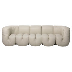 De Sede DS-707 Sofa in Perla Touch Leather Upholstery by Philippe Malouin
