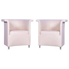 De Sede DS 725 Leather Armchair Set of Two Beige One-Seat