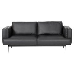 De Sede DS-747/23 Multifunctional Sofa in Black Leather Seat and Back Upholstery