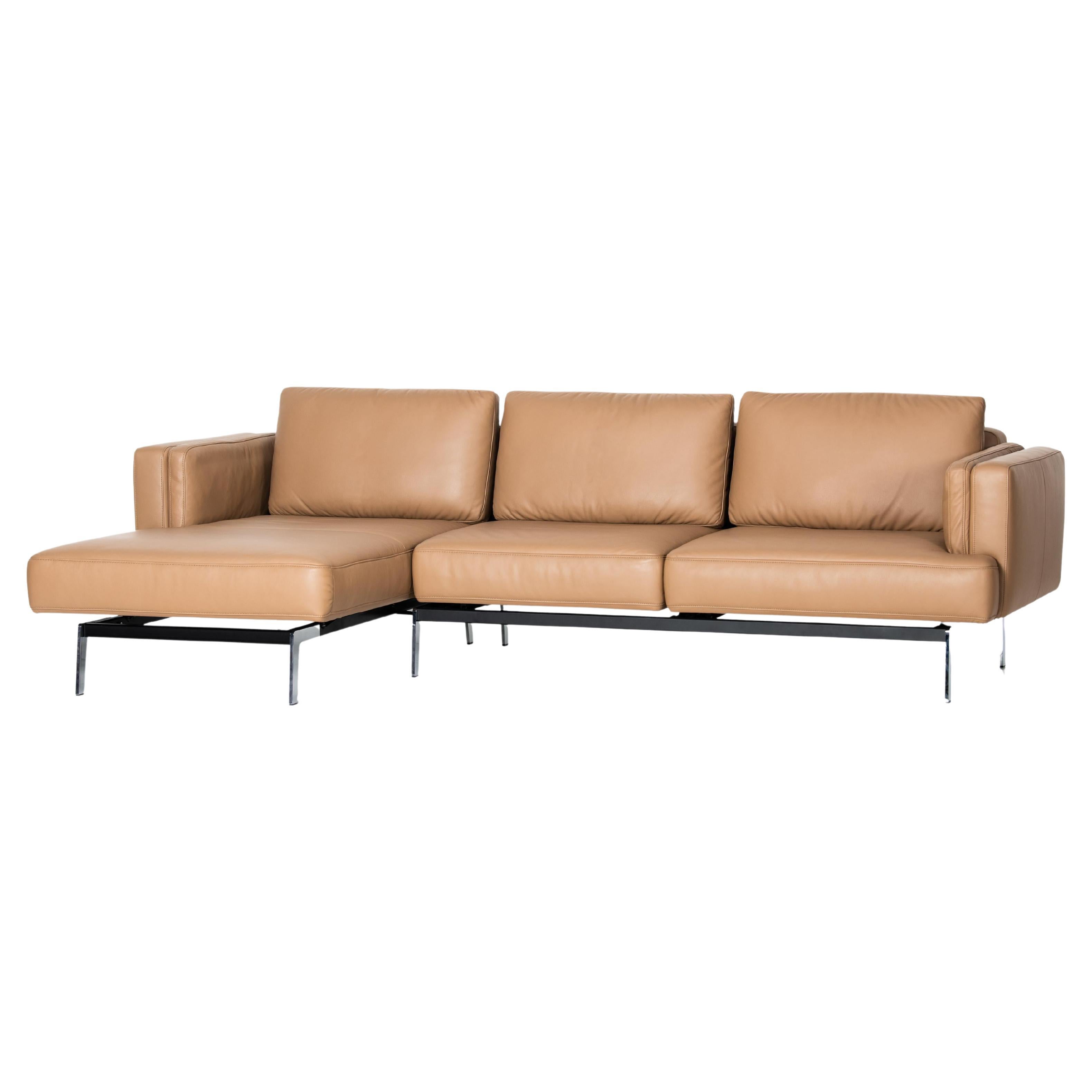 De Sede DS-747/30 Multifunctional Sofa in Noce Leather Seat and Back Upholstery For Sale