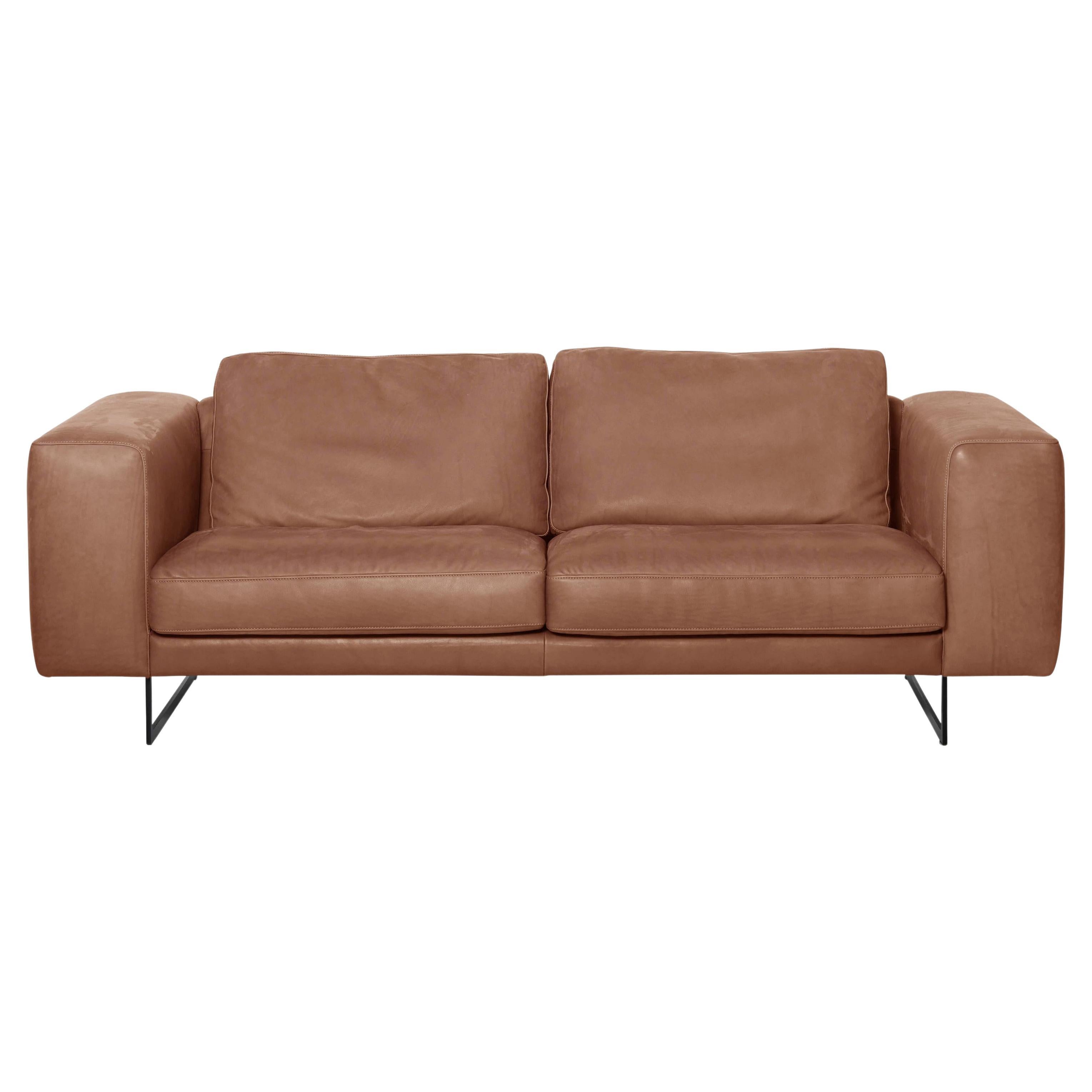 De Sede DS-748 Large Two-Seat Sofa in Nougat Upholstery by Claudio Bellini For Sale