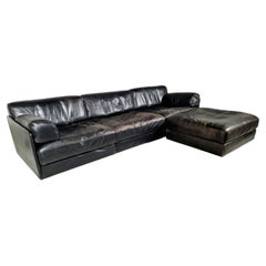 Vintage De Sede DS-76 3-Seater Sectional Sofa with Ottoman, 1970s