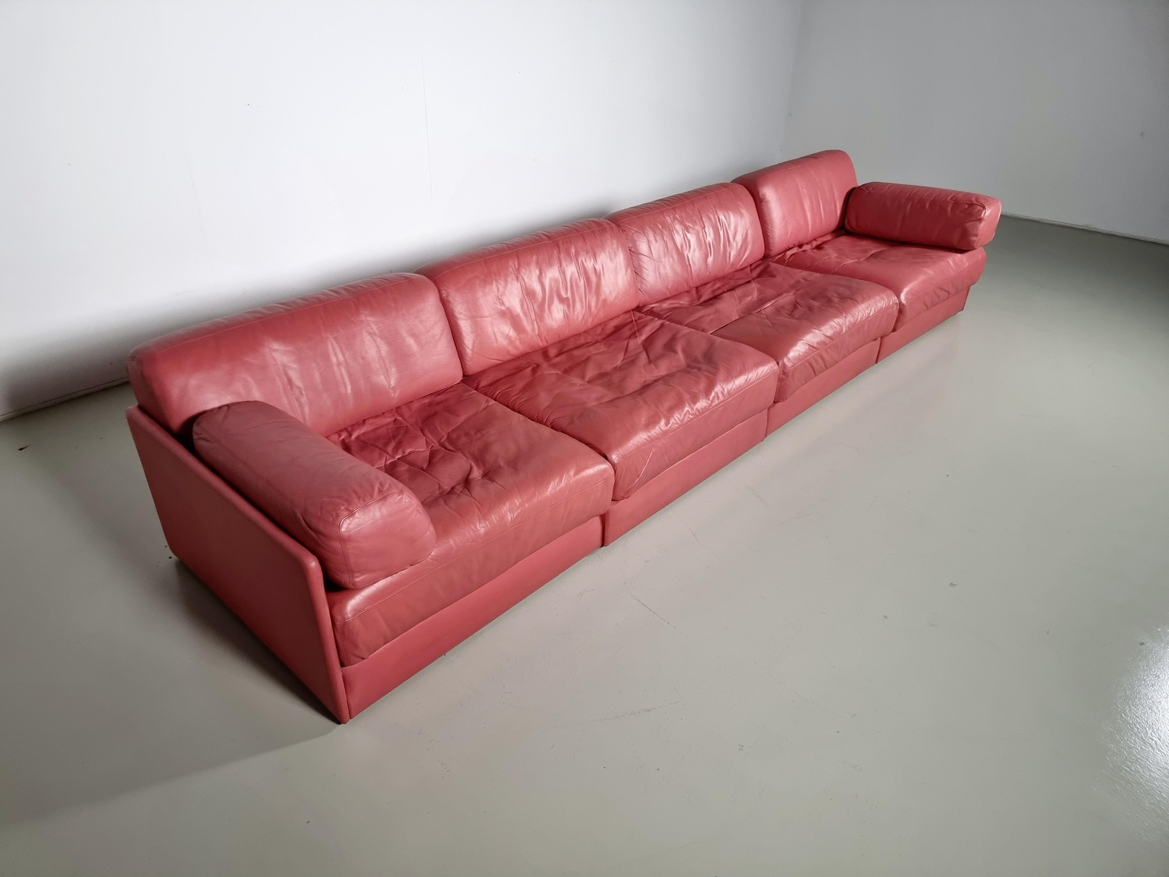 Mid-Century Modern De Sede Ds-76 4-Seater Sectional Sofa, 1970s