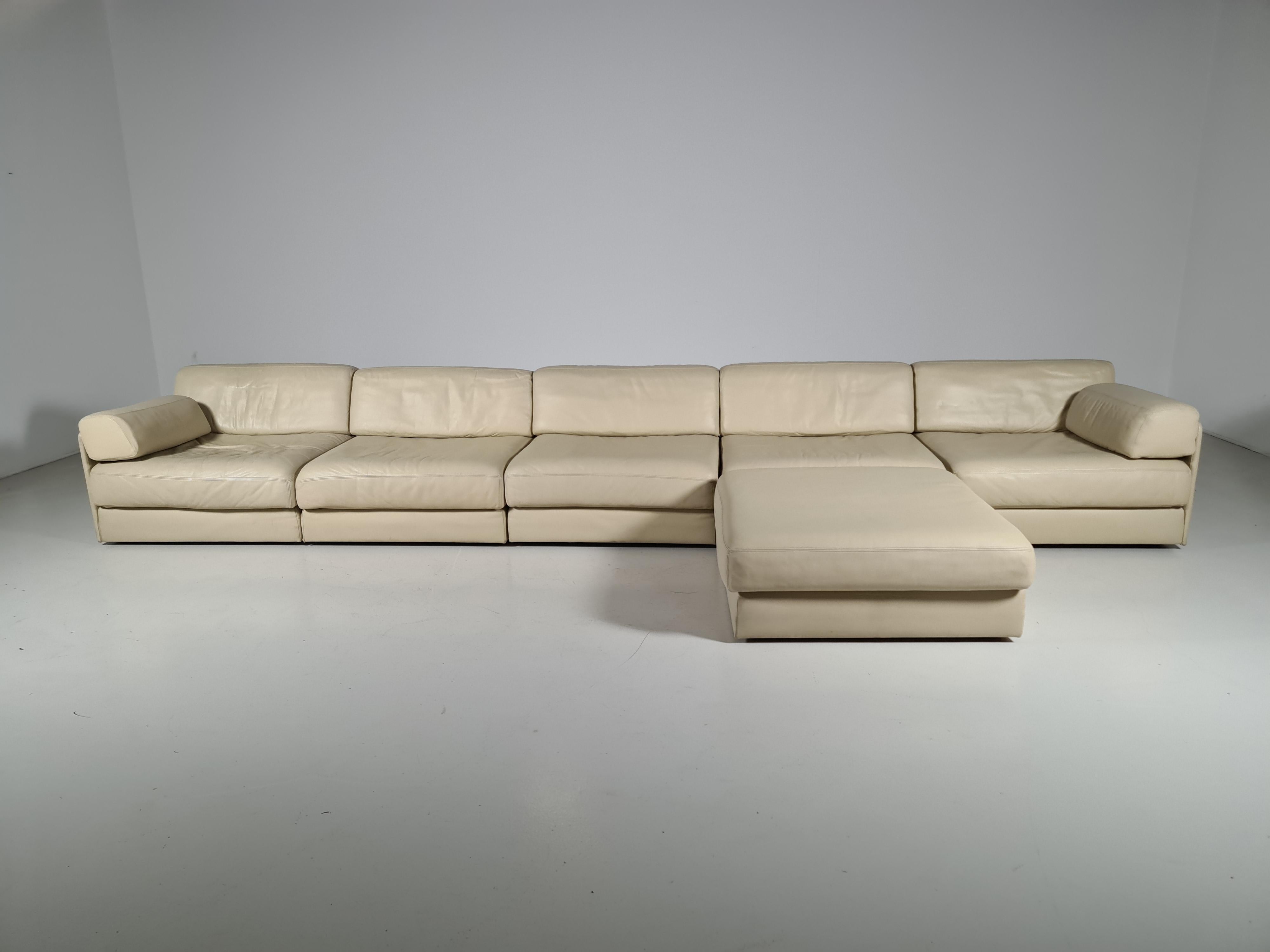 Mid-Century Modern De Sede DS-76 5-Seater Sectional Sofa, 1970s