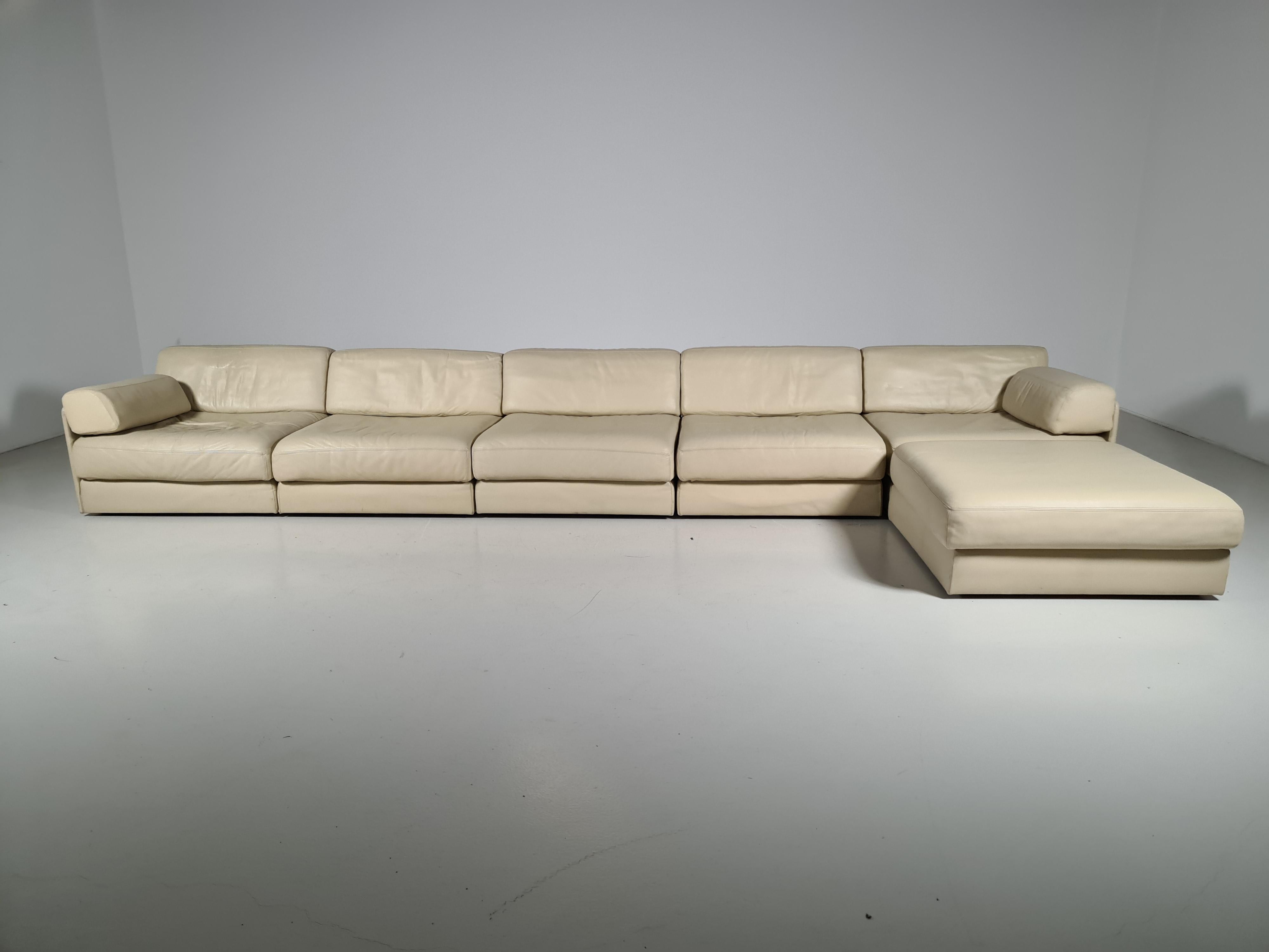 European De Sede DS-76 5-Seater Sectional Sofa, 1970s