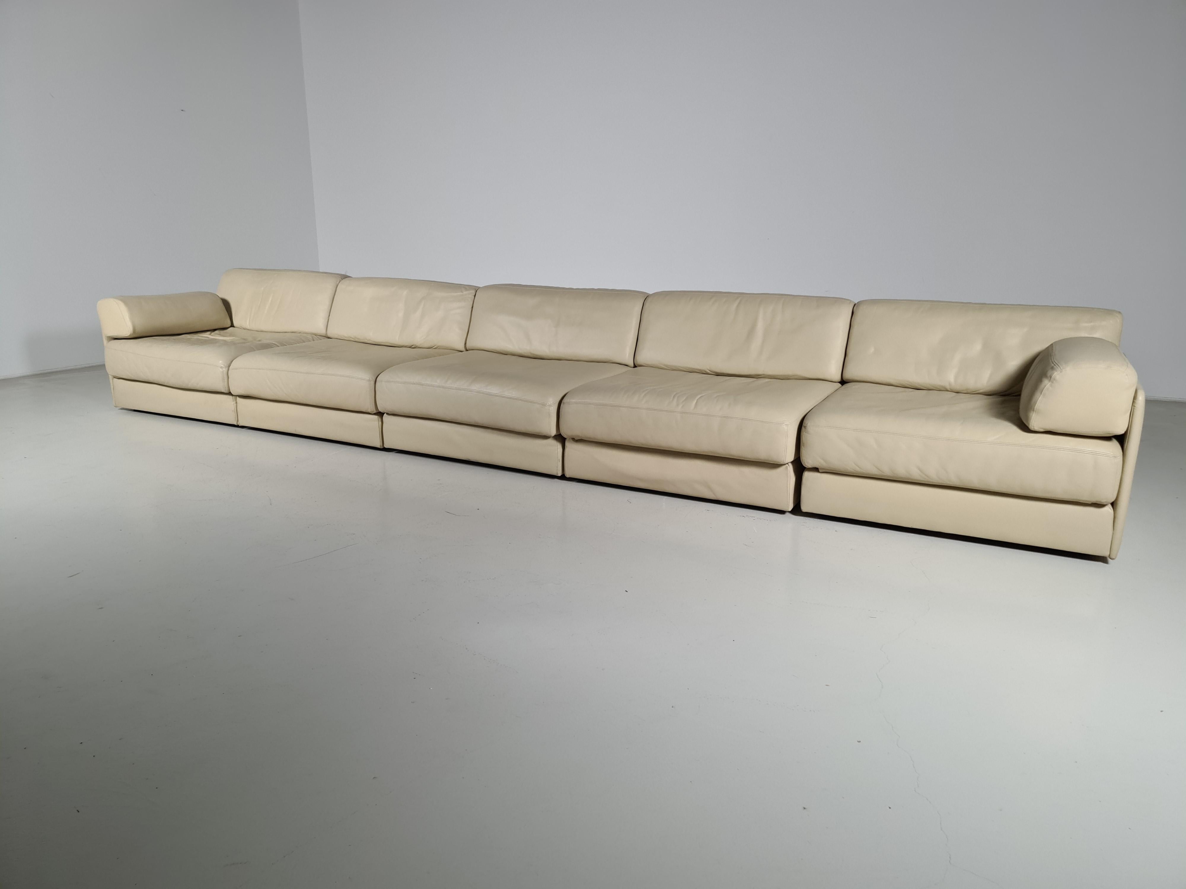 De Sede DS-76 5-Seater Sectional Sofa, 1970s In Good Condition In amstelveen, NL