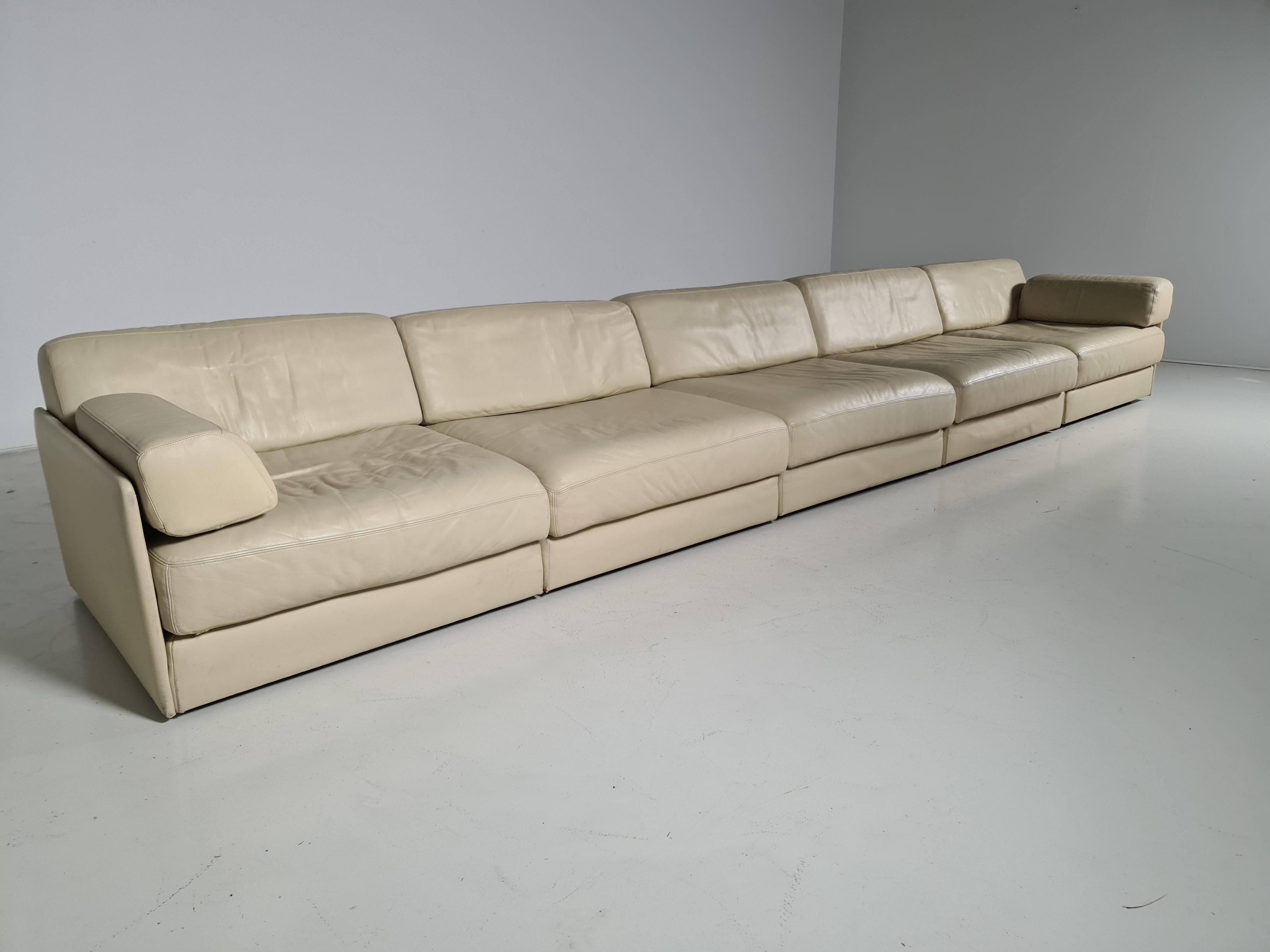 Late 20th Century De Sede DS-76 5-Seater Sectional Sofa, 1970s
