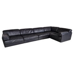 De Sede DS-76 5-Seater Sectional Sofa with Ottoman, 1970s