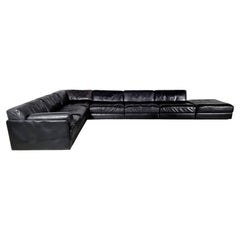De Sede DS-76 6-Seater Sectional Sofa with Ottoman, 1970s