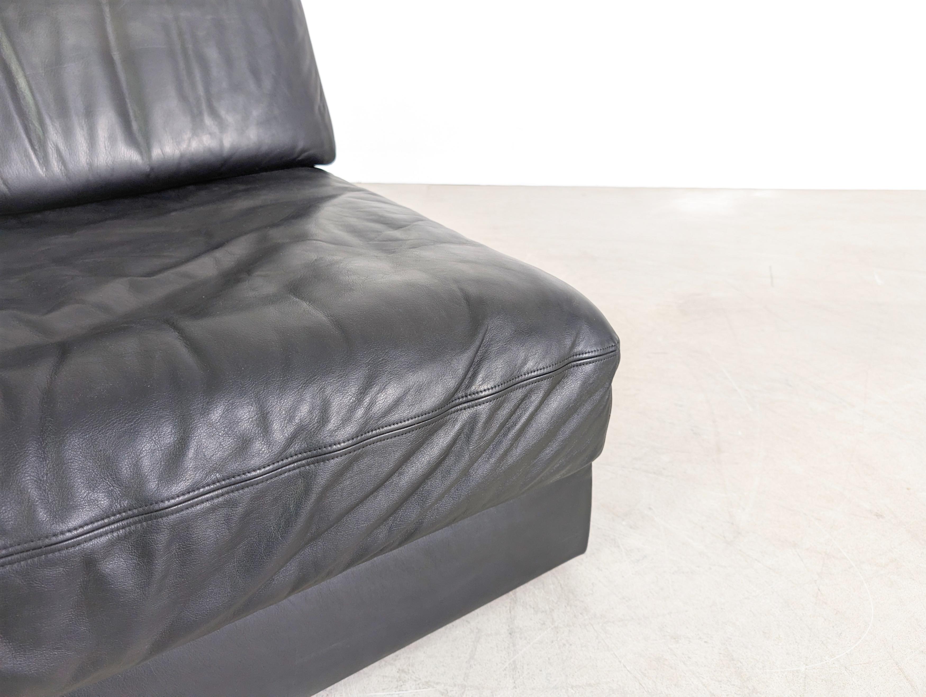 De Sede DS 76/78 Modulsofa Ecksofa Design Eckcouch Leder schwarz en vente 4