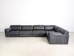De Sede DS 76/78 Modulsofa Ecksofa Design Eckcouch Leder schwarz