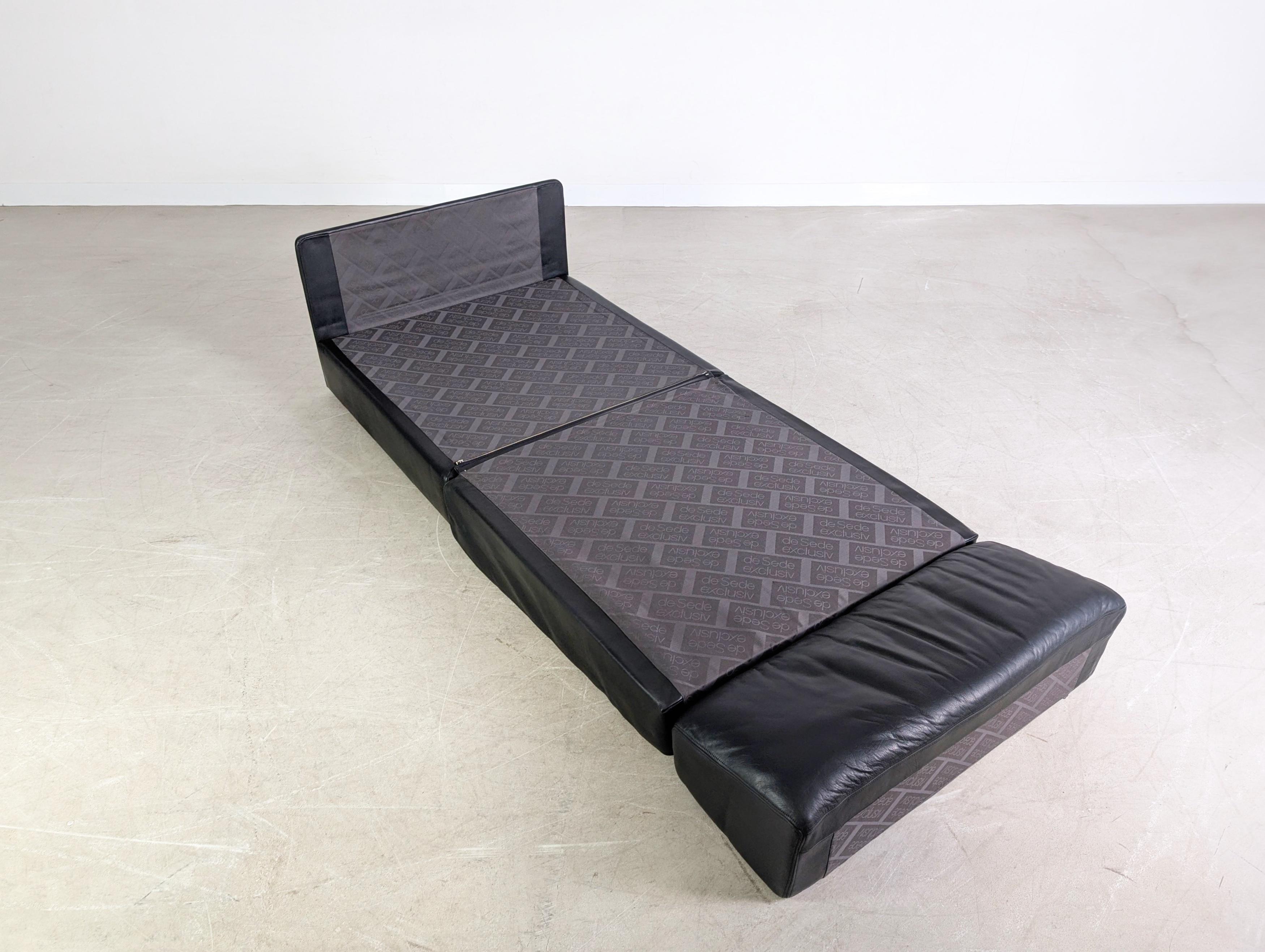 De Sede DS 76/78 Modulsofa Ecksofa Design Eckcouch Leder schwarz en vente 2