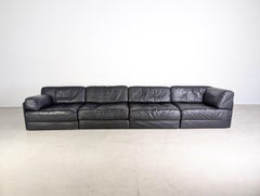 De Sede DS 76/78 Modulsofa Midcentury Design Couch Leder schwarz