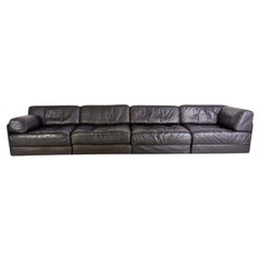 De Sede DS 76/78 Modulsofa Midcentury Design Couch Leder schwarz