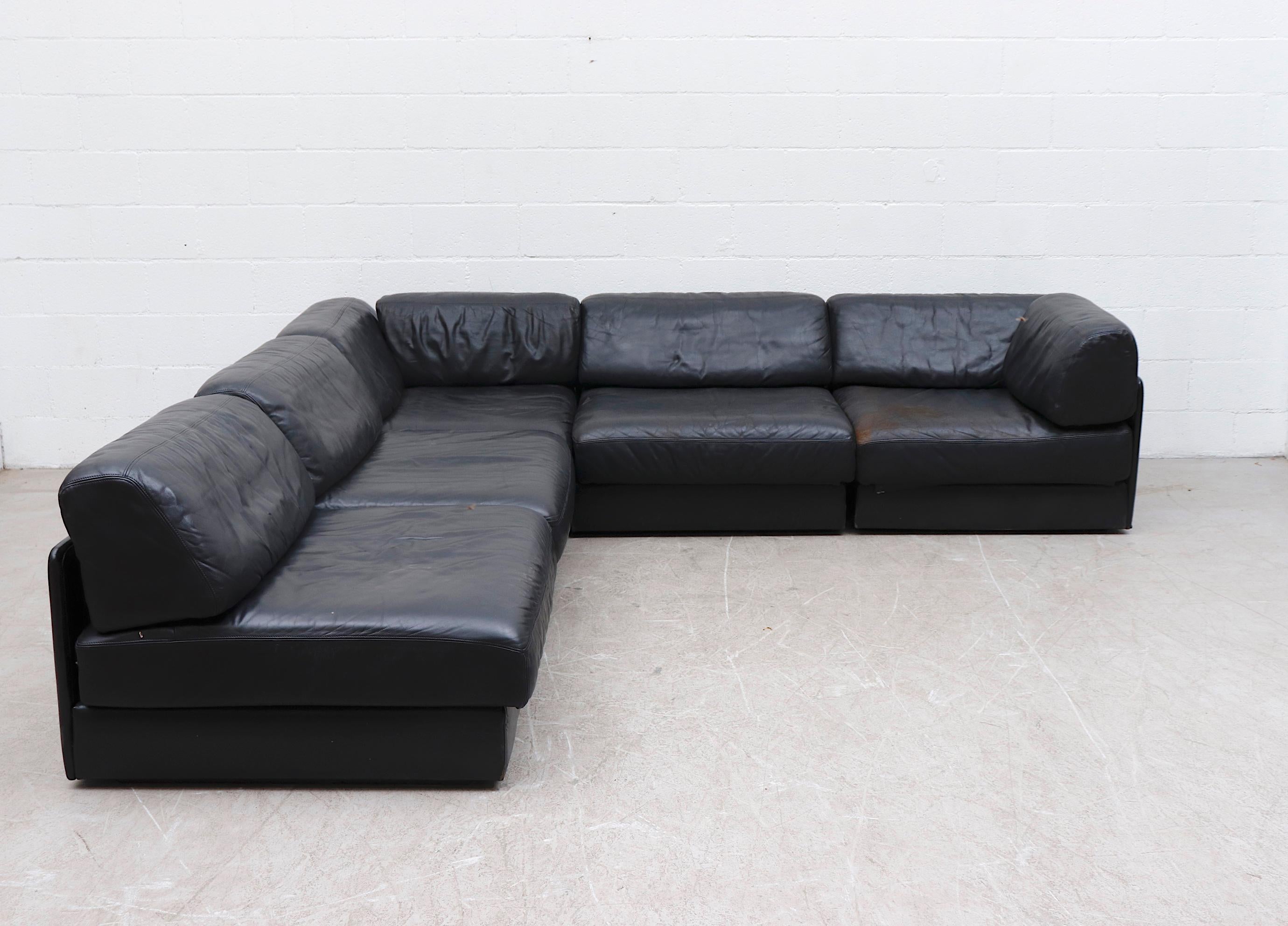 black leather sleeper sofa