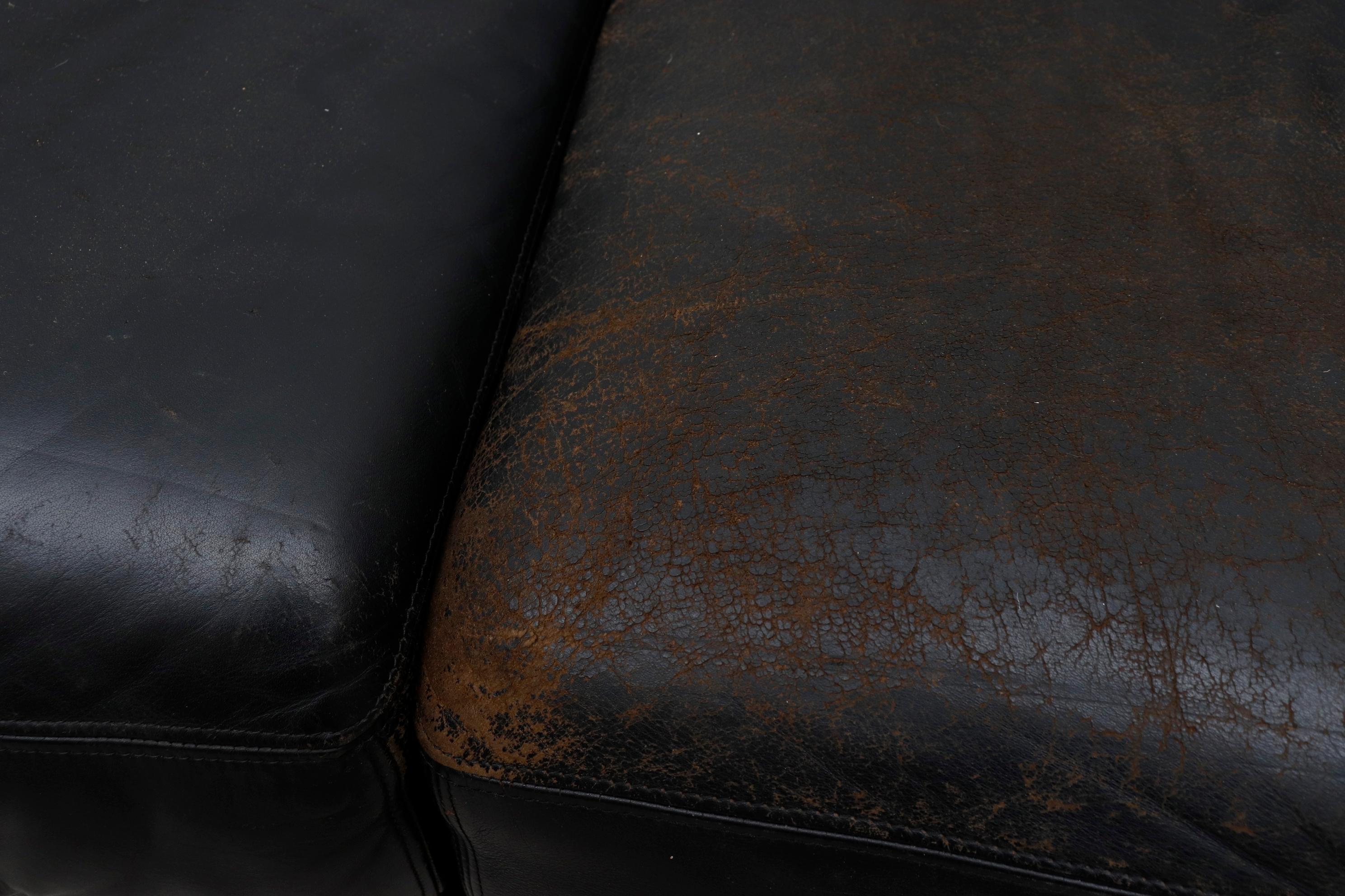 De Sede DS 76 Black Leather 5 Piece Sectional Sleeper Sofa In Good Condition In Los Angeles, CA