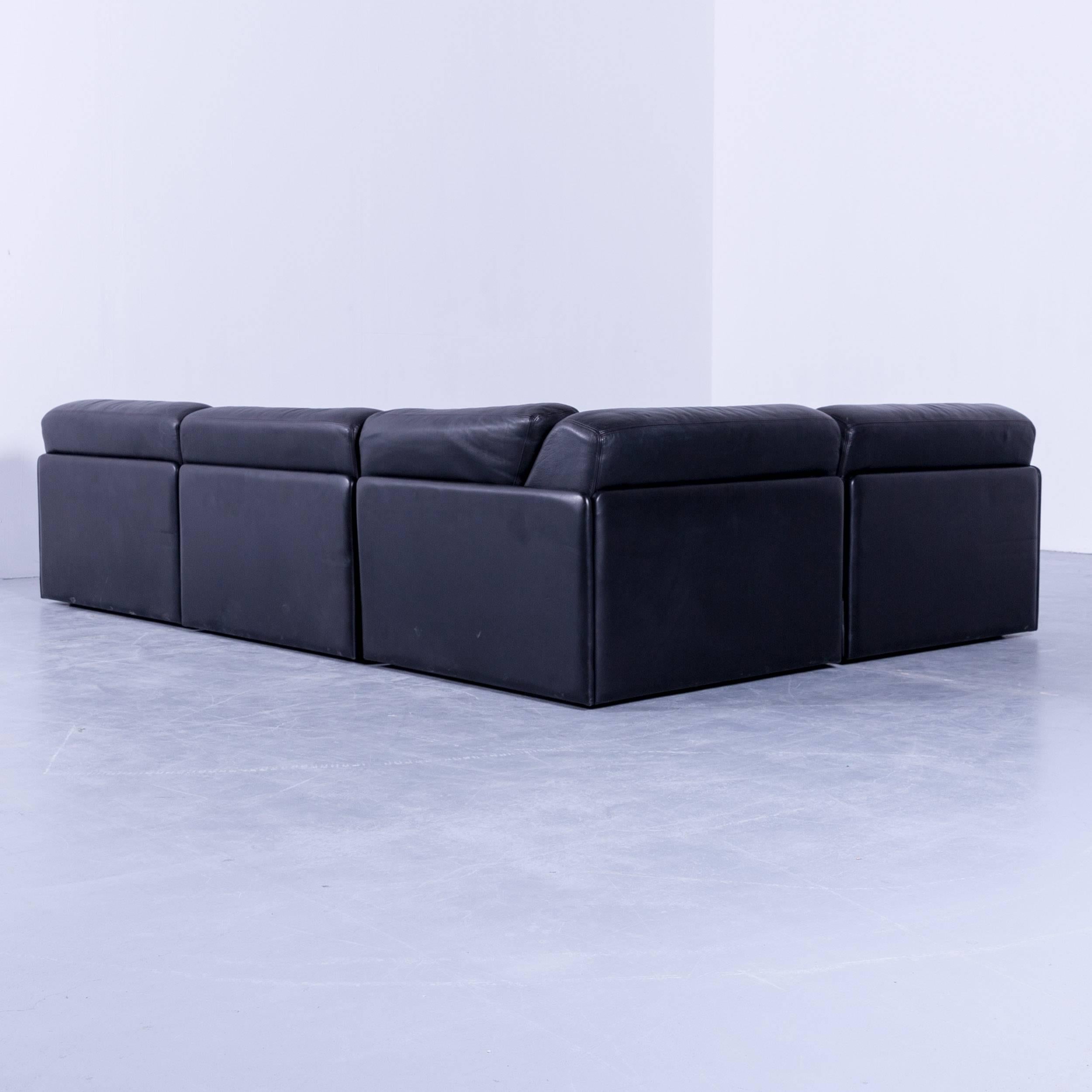 De Sede DS 76 Designer Corner Sofa Black Leather Sleeping Function Bed 5