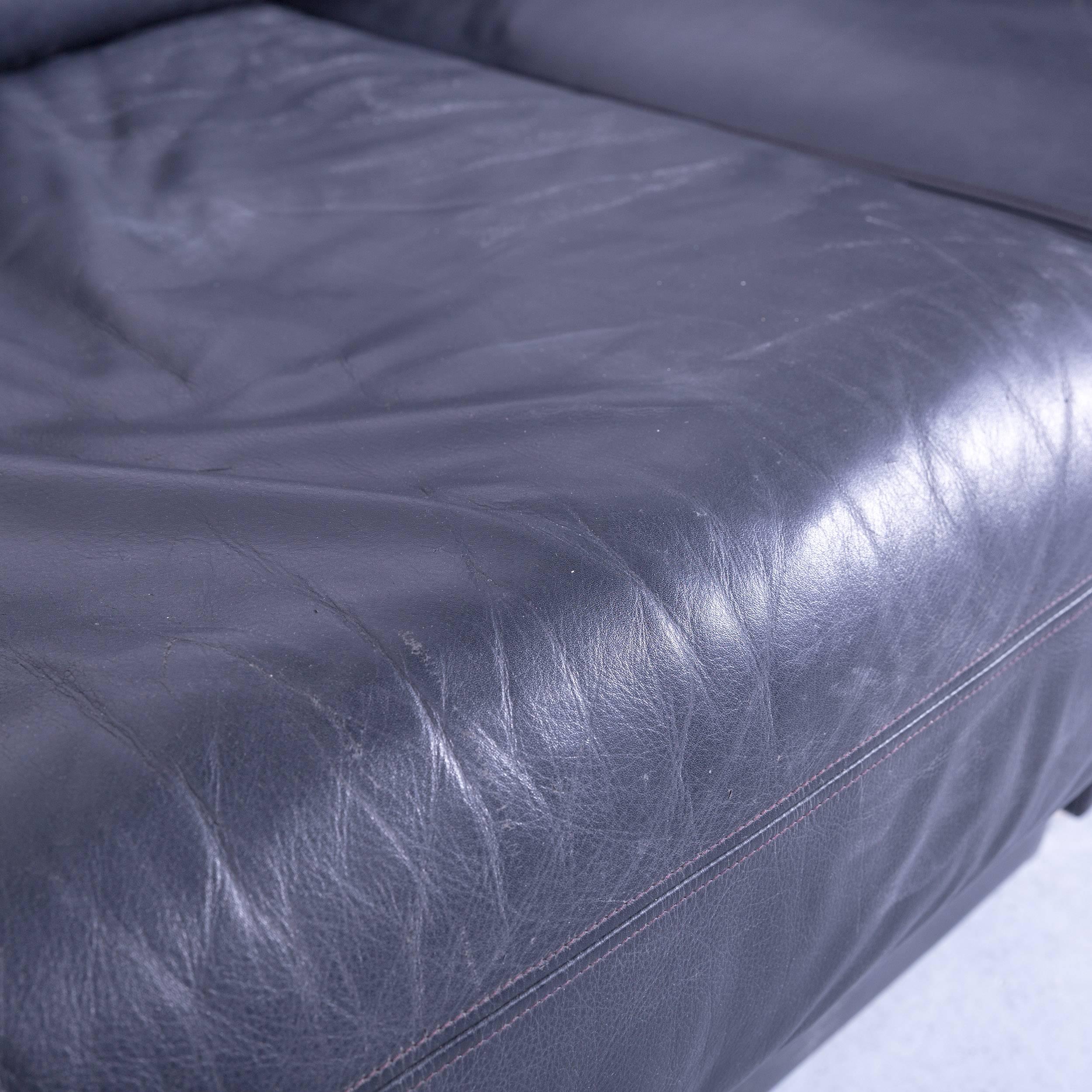 De Sede DS 76 Designer Corner Sofa Black Leather Sleeping Function Bed 1