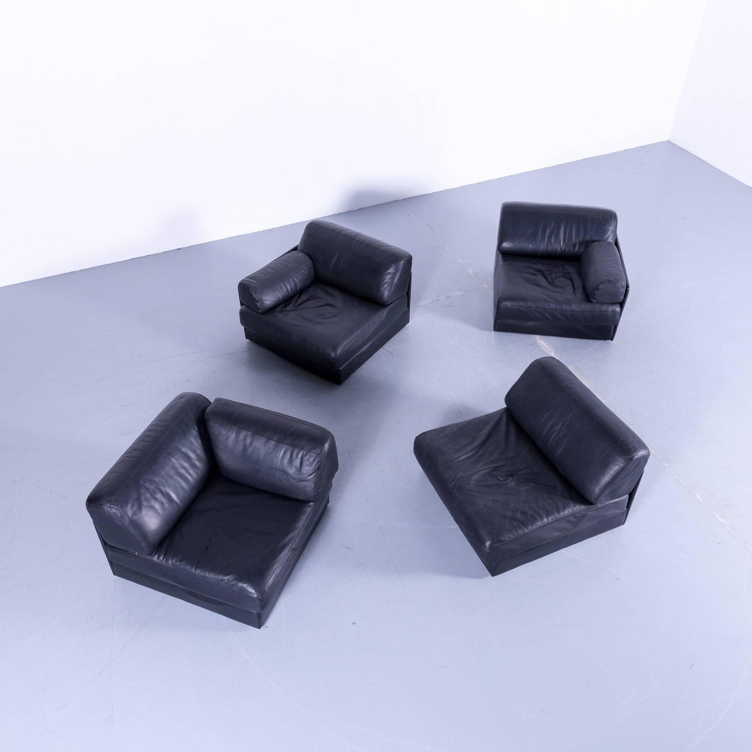 De Sede DS 76 Designer Corner Sofa Black Leather Sleeping Function Bed 4
