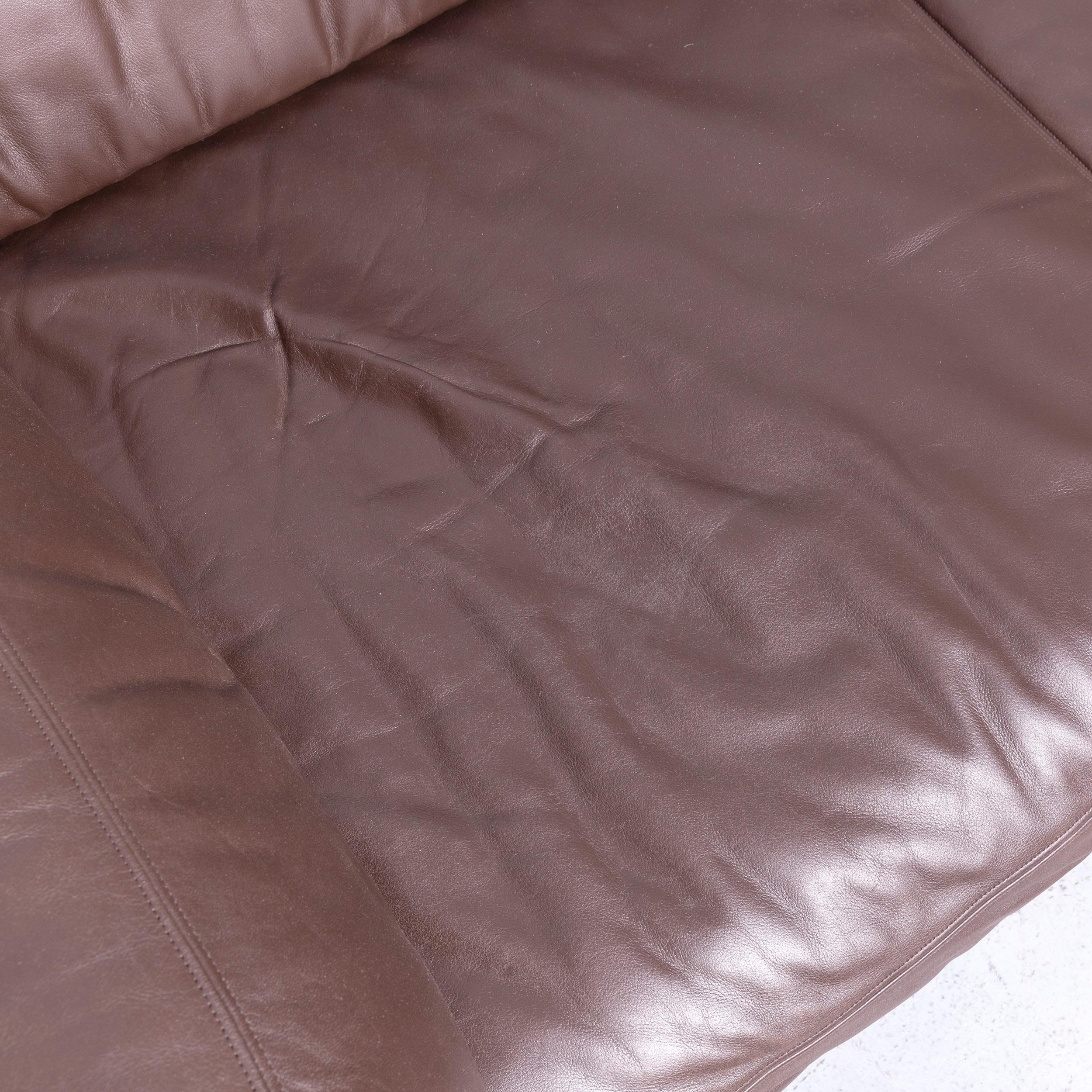 De Sede DS 76 Designer Sofa Brown Leather Corner Couch For Sale 5