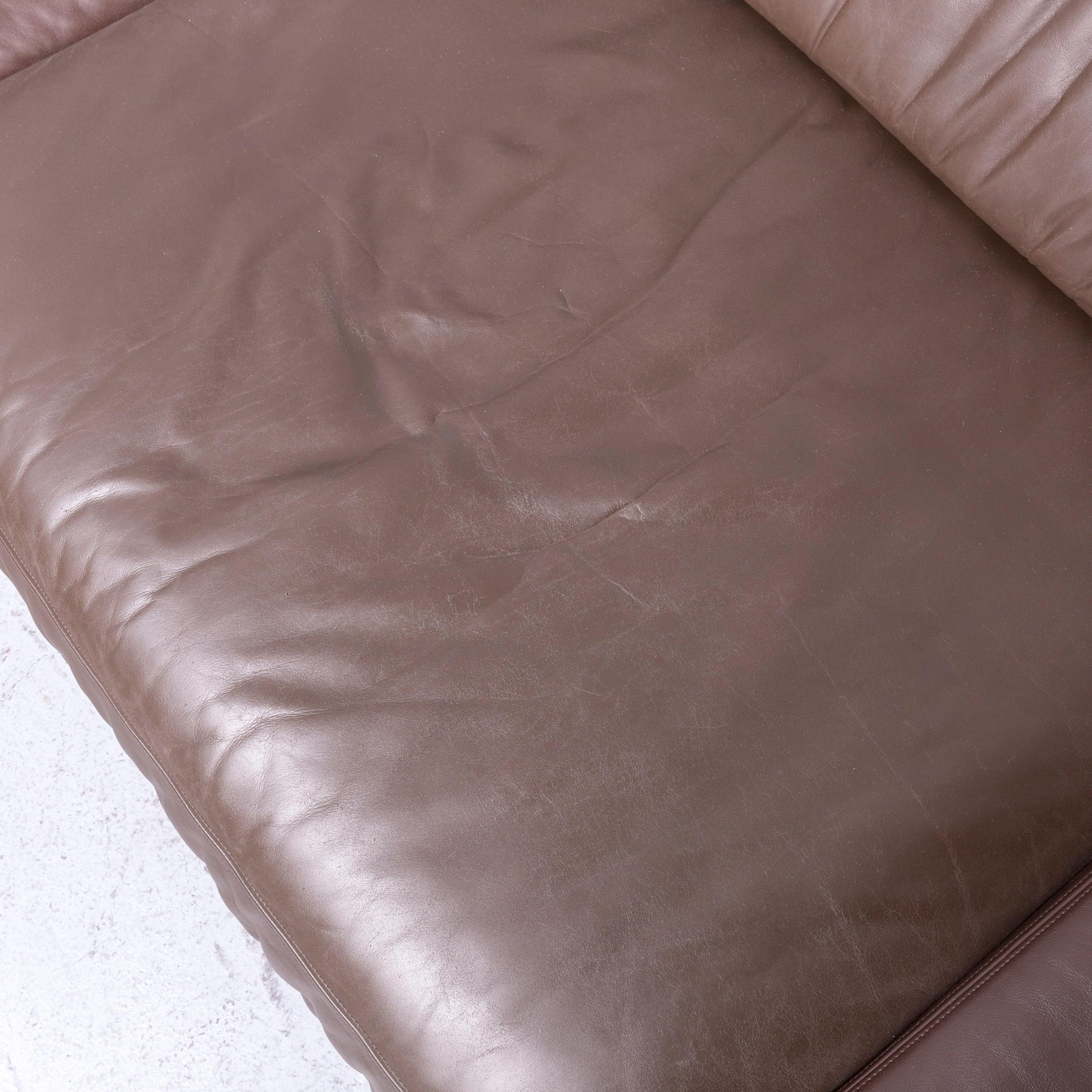 De Sede DS 76 Designer Sofa Brown Leather Corner Couch For Sale 6