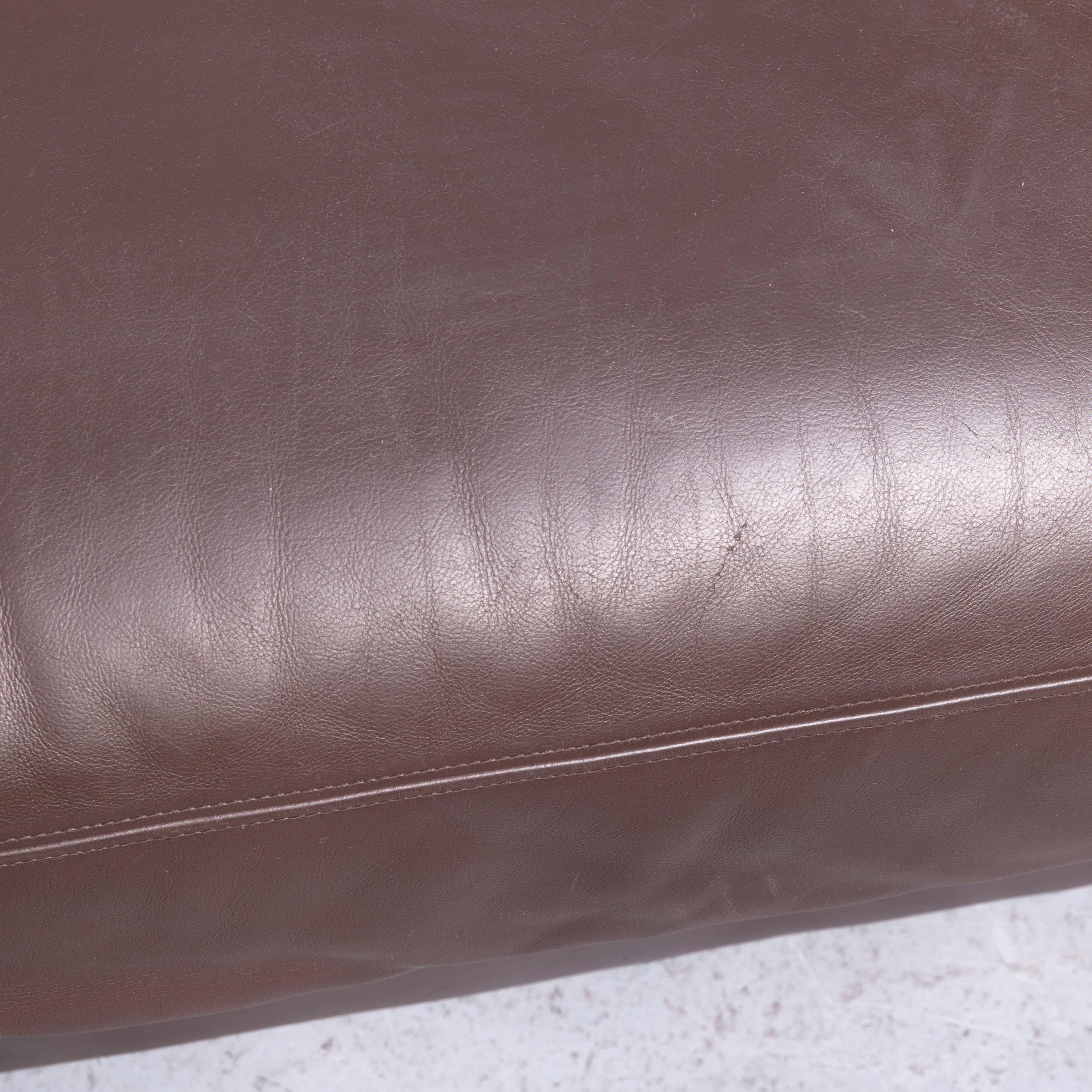 De Sede DS 76 Designer Sofa Brown Leather Corner Couch 6