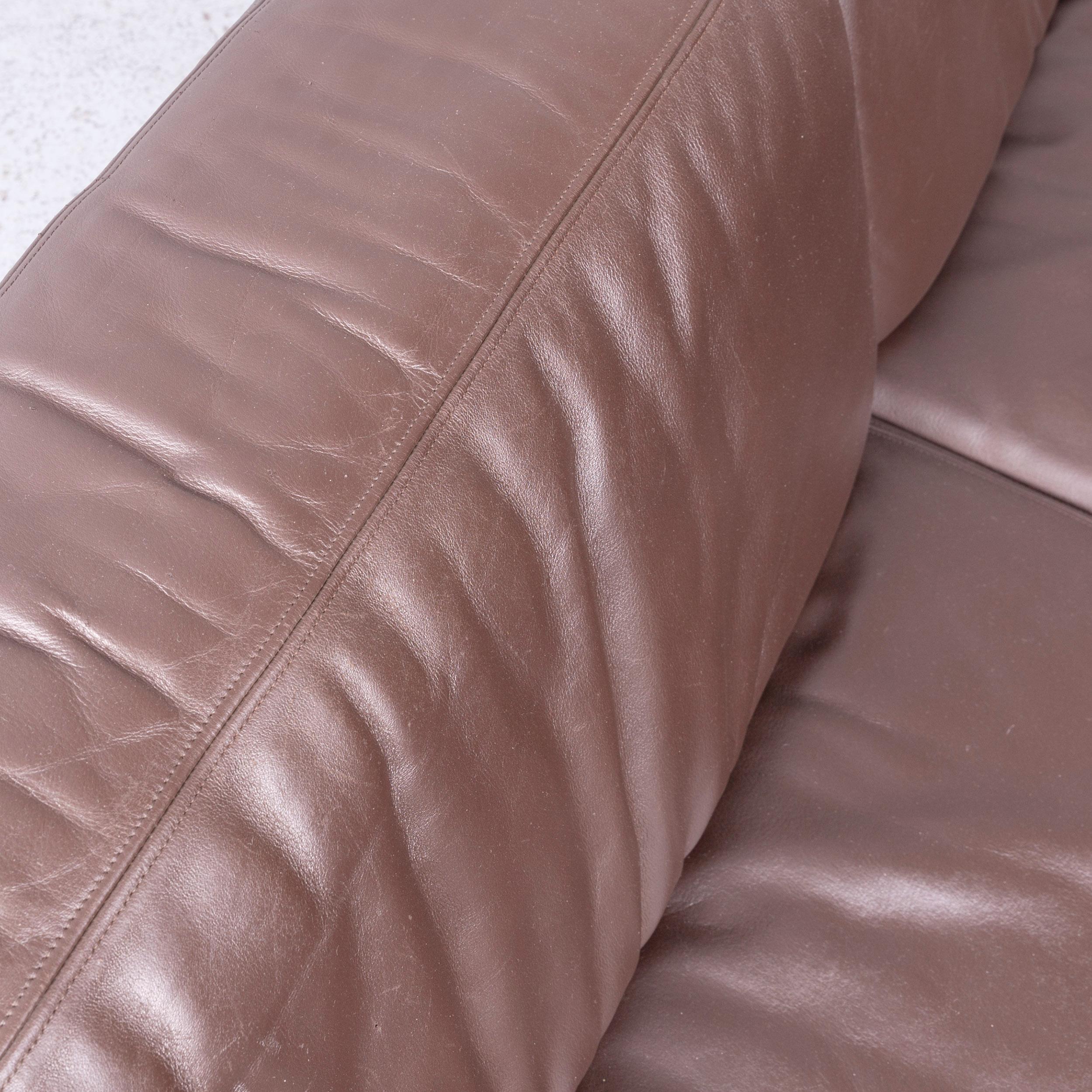 De Sede DS 76 Designer Sofa Brown Leather Corner Couch For Sale 7