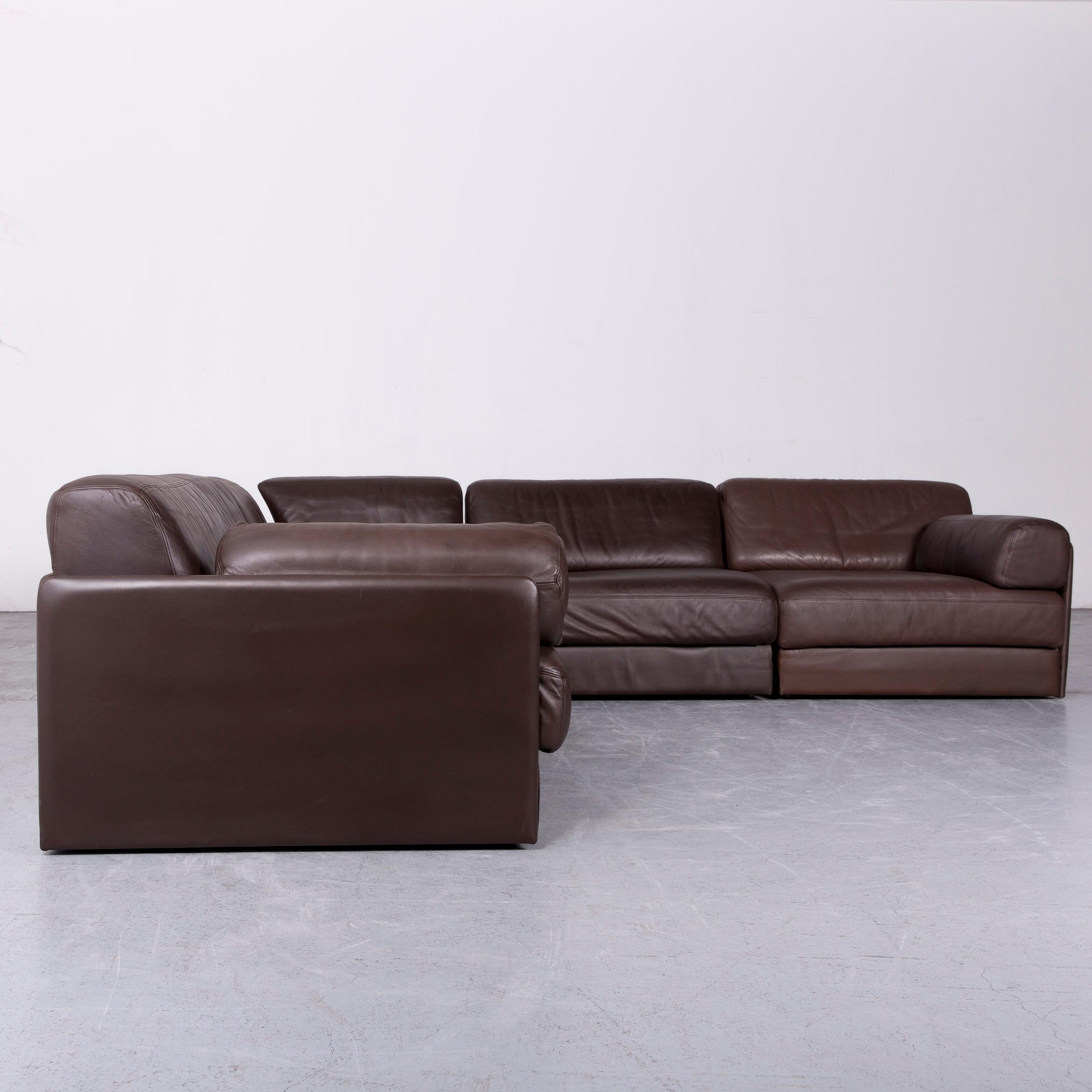 De Sede DS 76 Designer Sofa Brown Leather Corner Couch 7