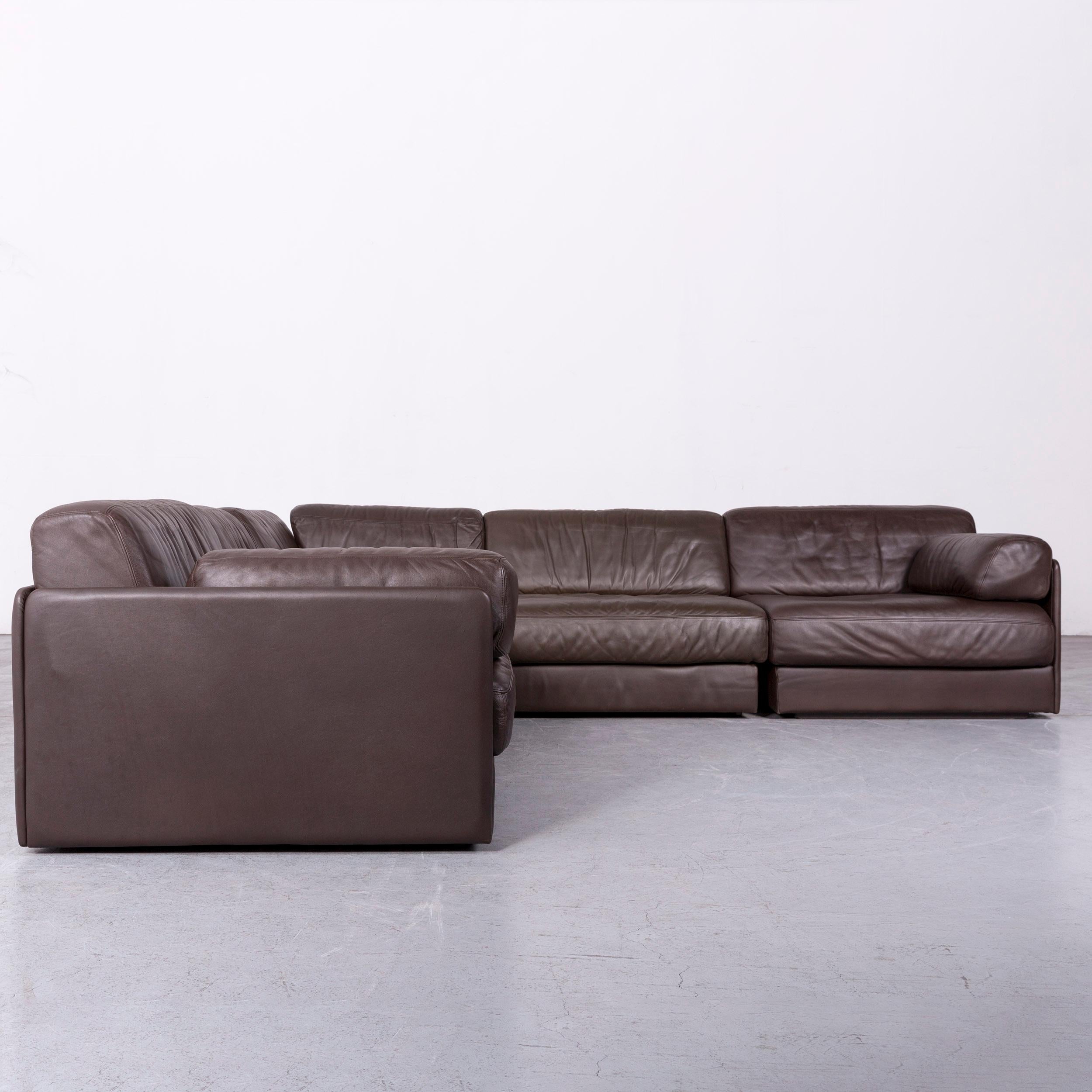 De Sede DS 76 Designer Sofa Brown Leather Corner Couch For Sale 8