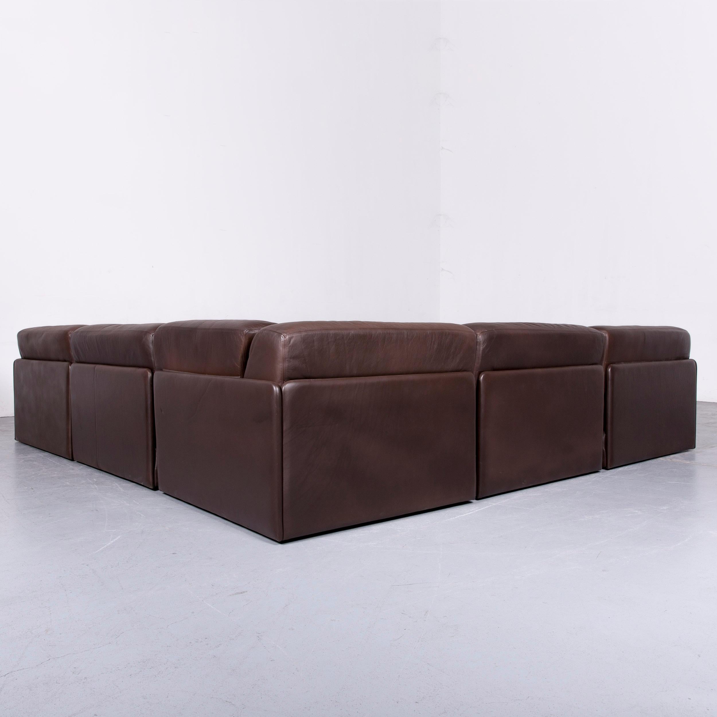De Sede DS 76 Designer Sofa Brown Leather Corner Couch 8