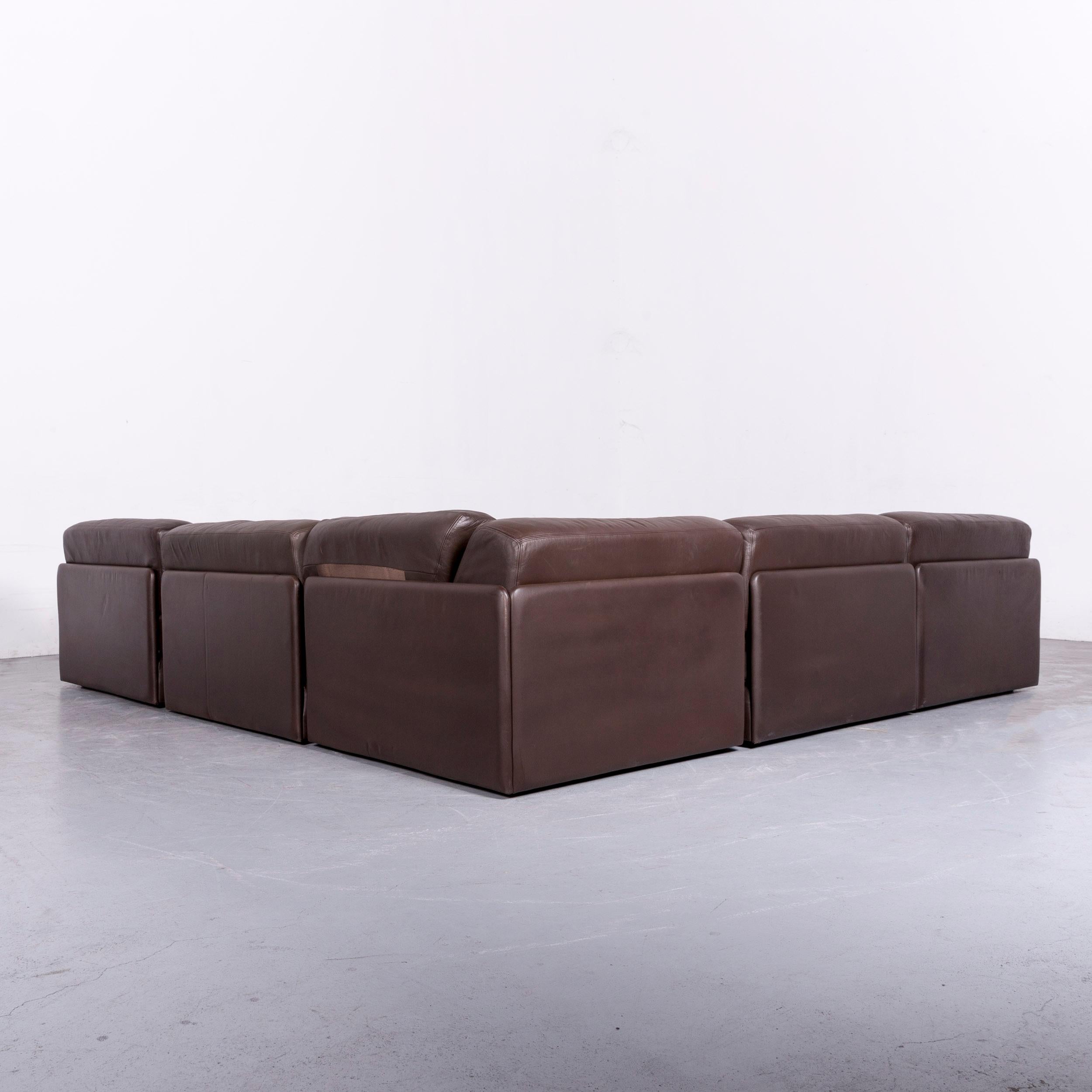 De Sede DS 76 Designer Sofa Brown Leather Corner Couch For Sale 9