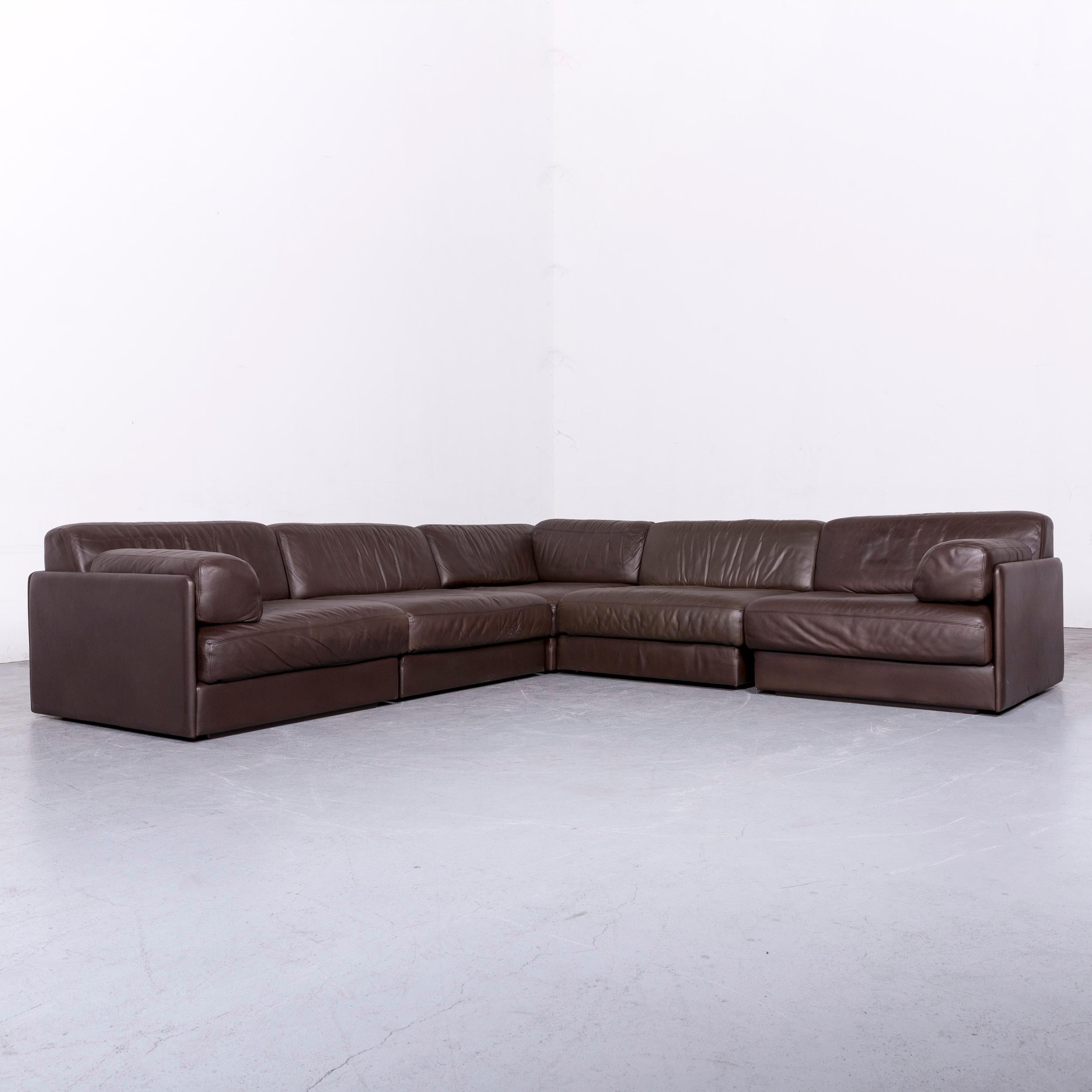 De Sede DS 76 Designer Sofa Brown Leather Corner Couch In Good Condition For Sale In Cologne, DE