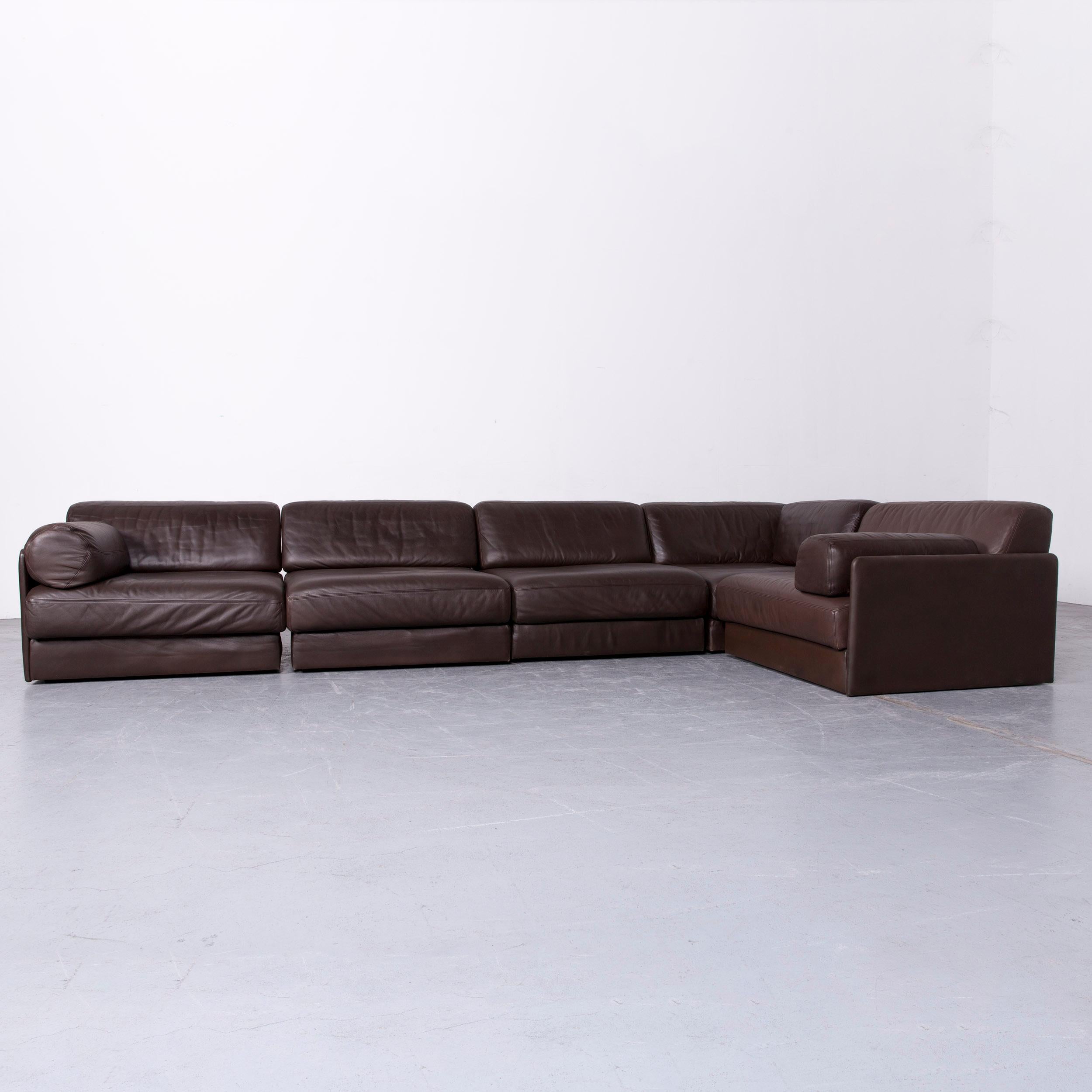De Sede DS 76 Designer Sofa Brown Leather Corner Couch 1