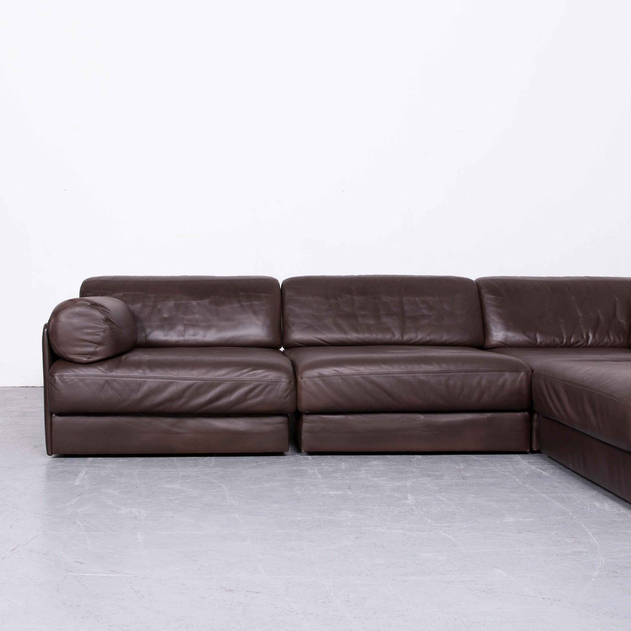De Sede DS 76 Designer Sofa Brown Leather Corner Couch 2
