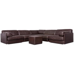 De Sede DS 76 Designer Sofa Brown Leather Corner Couch