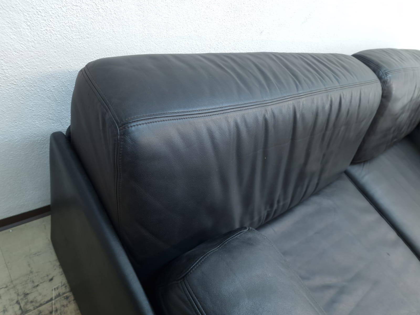De Sede Ds 76 Echtledersofa Schwarz Schlafsofa Zweisitzer en venta 5