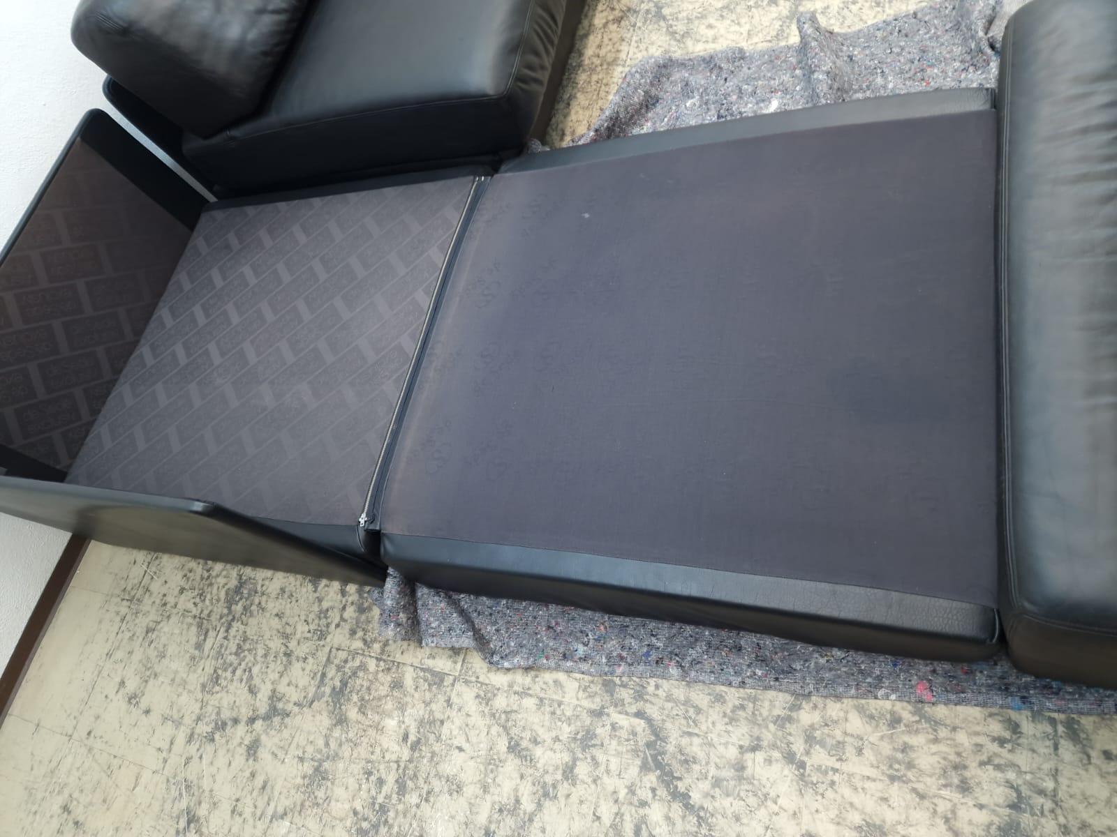 De Sede Ds 76 Echtledersofa Schwarz Schlafsofa Zweisitzer en venta 10